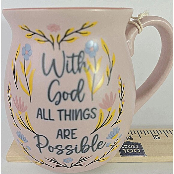 Bible Verse Mugs Set Of 4 capacity 16 oz, Ceramic Double-Sided print. Beautiful! - Picture 9 of 10